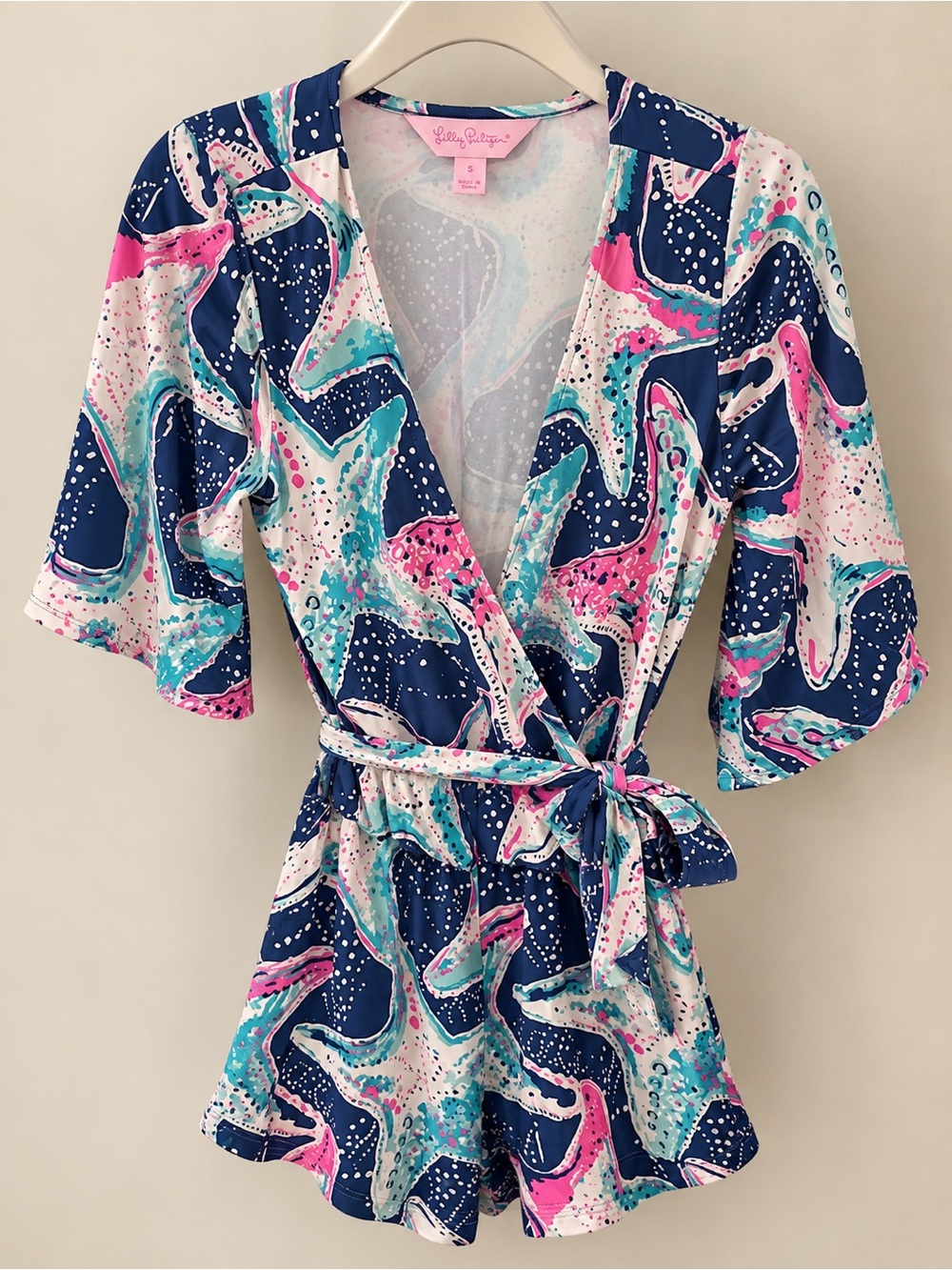 Lilly Pulitzer Madilyn Romper Indigo Sea Star Struck Size Small
